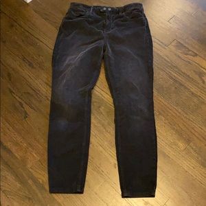 Free People Dark Blue Cords Corduroy Skinny 27 EUC